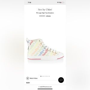 See By Chloe PC Logo High Top Sneakers